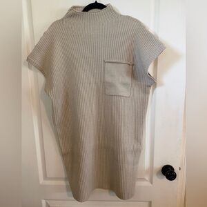 NIOP Zenana Ribbed Knit Dress with Pocket in Sanbeige Size M